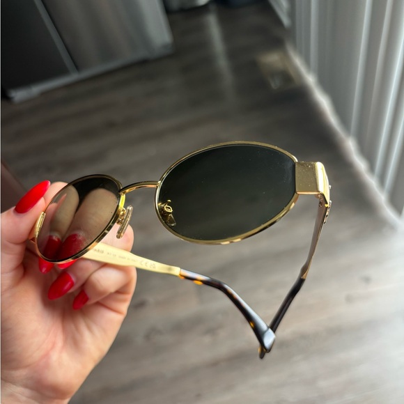 Authentic Celine Gold Oval Sunglasses - Picture 3 of 3